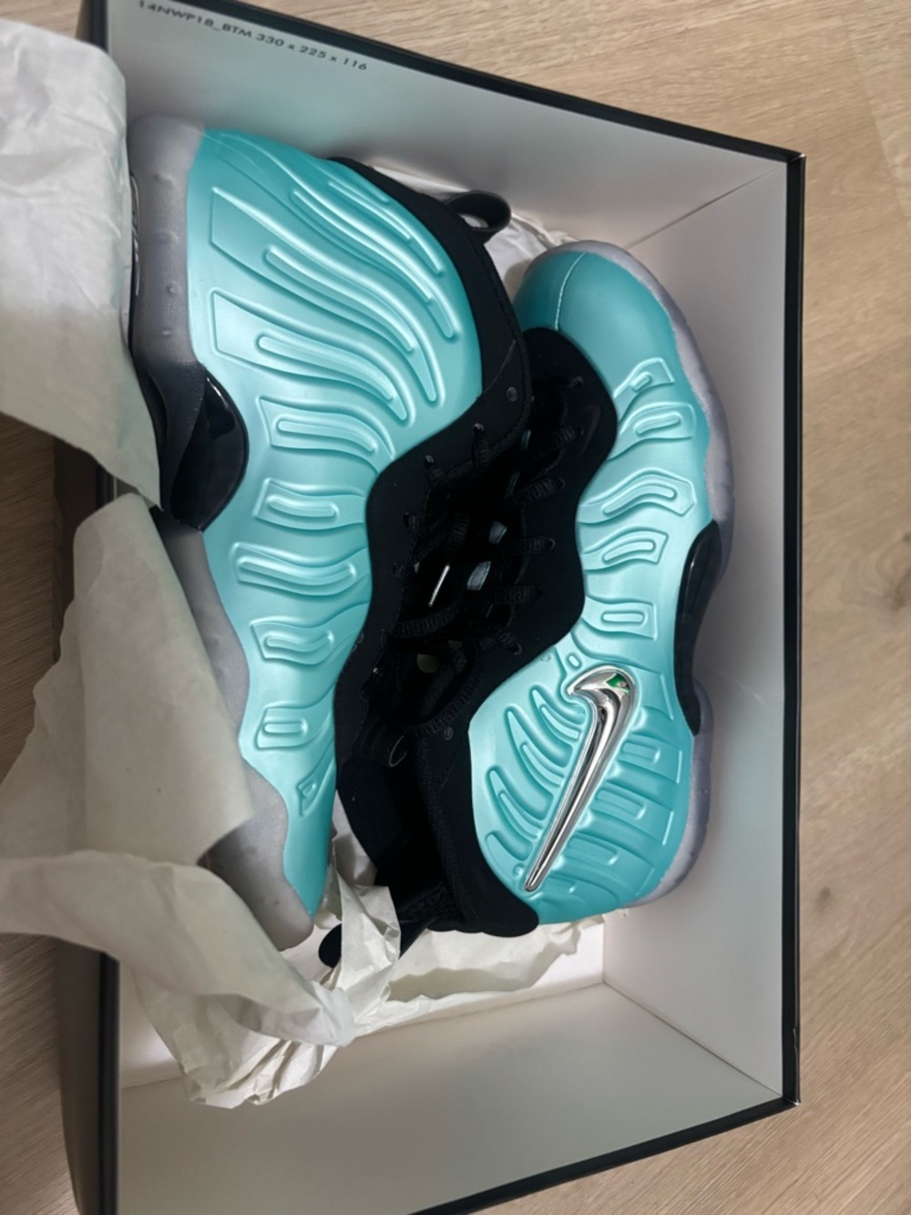 Nike Little Posite Pro (GS) in Island Green/LC Platinum